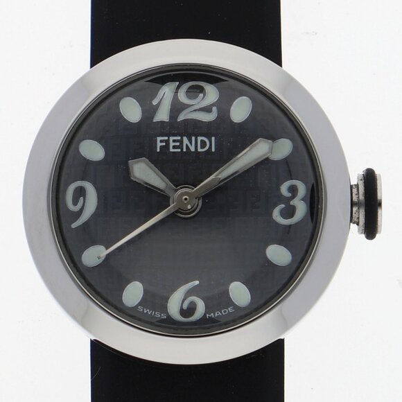FENDI 8010L Boothra black SS/rubber QZ - Picture 1 of 7